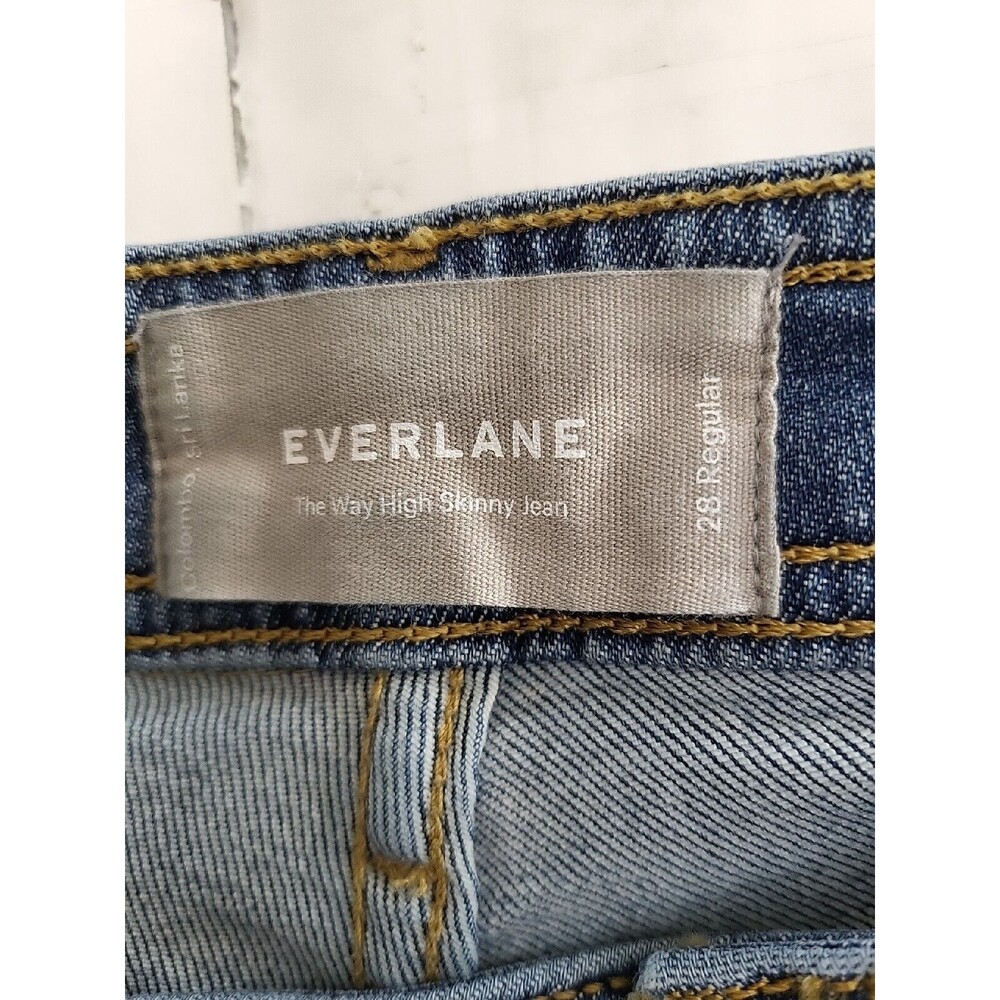 Everlane Womens Jeans Blue 28 Regular Denim Stretch Skinny Casual Ladies Pants - Picture 2 of 16